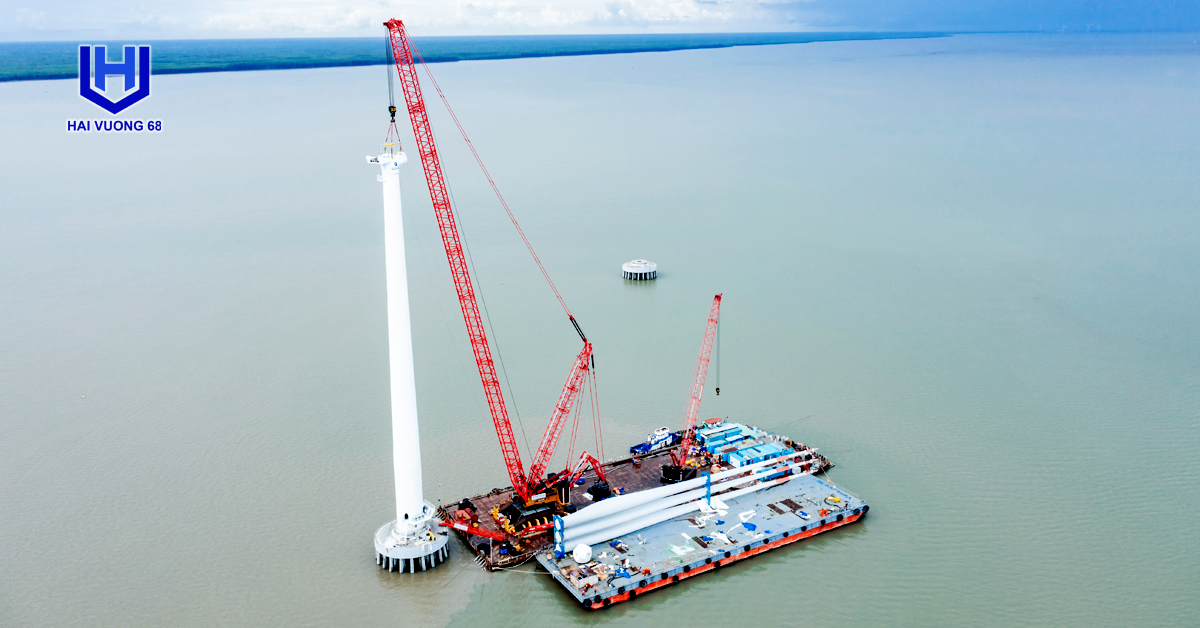 Thi công lắp đặt điện gió trên biển Offshore